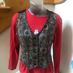 Vintage 90’s Black Vest Size Small